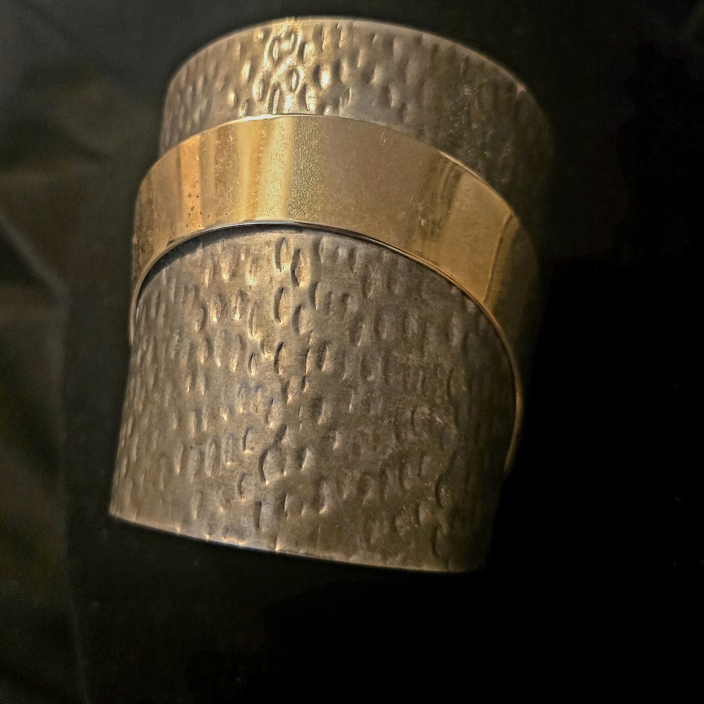 Elegant Gold and Silver Cuff Bracelet
